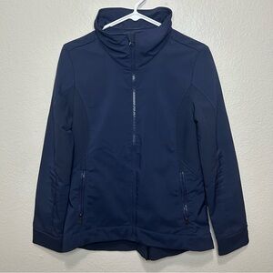 Under Armour Soft Shell Fleece Lined Jacket Size M Navy Blue Athletic Outdoor